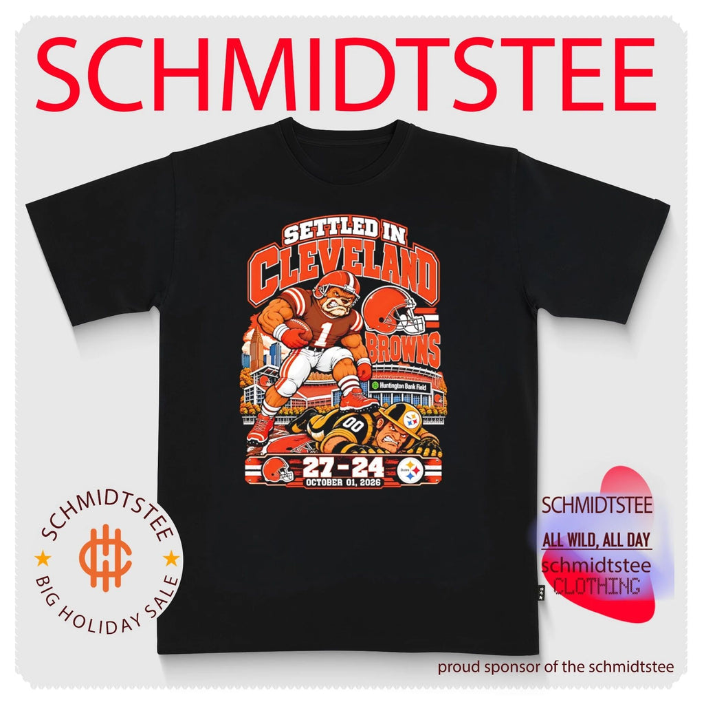 Settled in Cleveland Browns 27-24 October 01 2026 mascot shirt