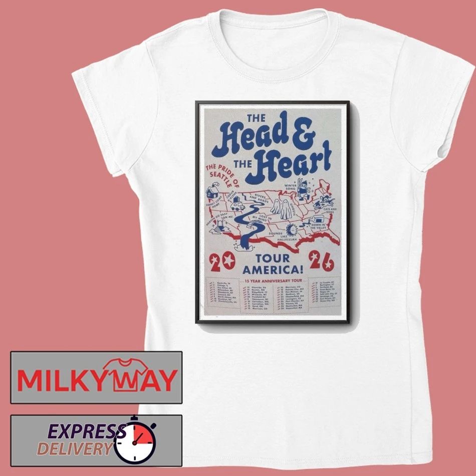 LIMITED 2026 The Head And The Heart Poster America Tour shirt