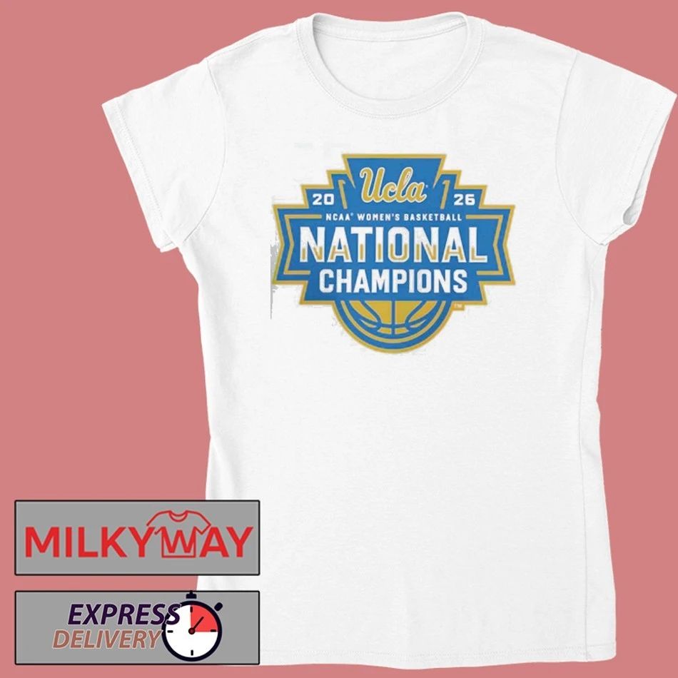 UCLA Bruins 2026 NCAA Women’s Basketball National Champions Fast Lock Logo White T-Shirt