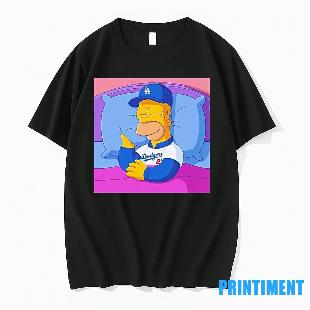 Los Angeles Dodgers Big Fan Simpson Sleeping Tshirts Sweater