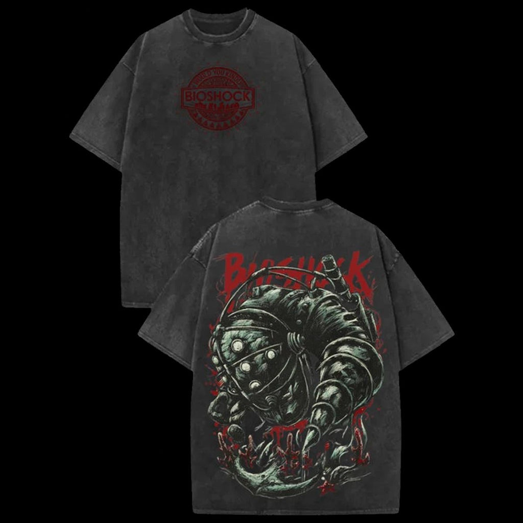 Deep Sea Diver T-Shirt Vintage Jumbo Graphic Retro Streetwear Tee