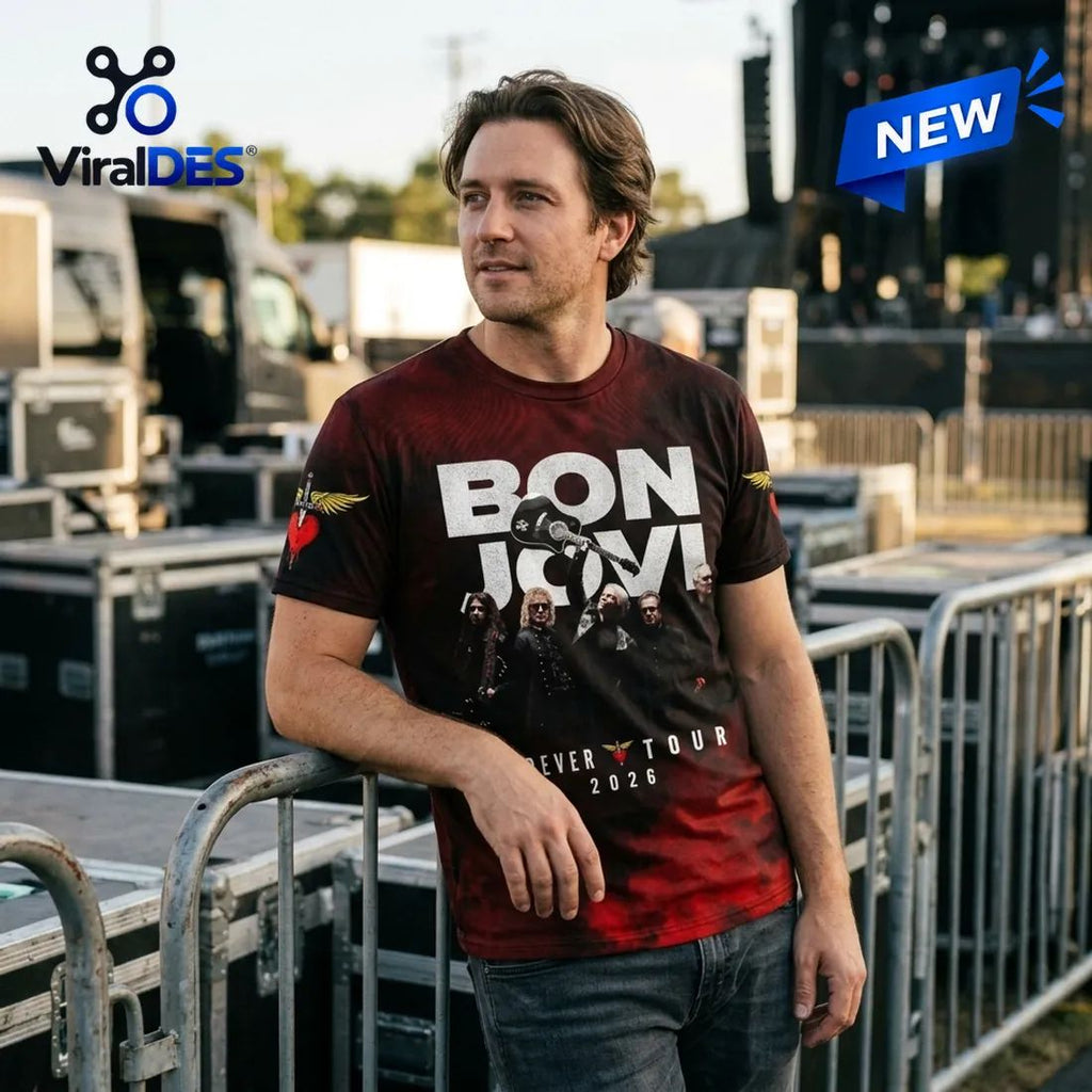 Bon Jovi Forever Tour 2026 Red Smoke T-Shirt
