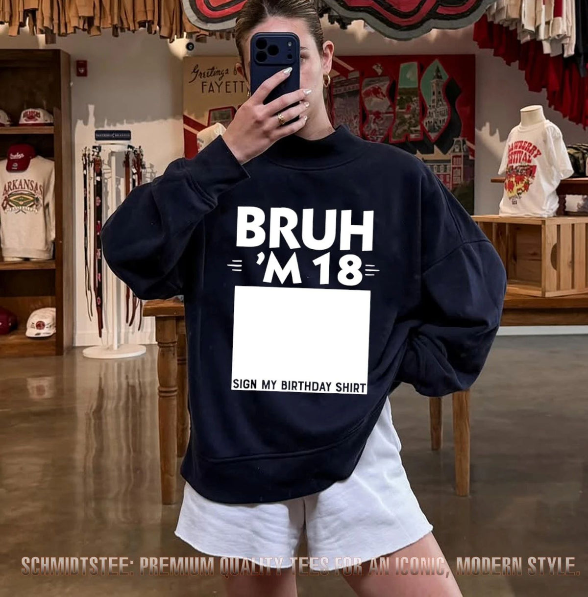 Bruh I’m 18 Year Old 18Th Birthday Boy Sign My shirt