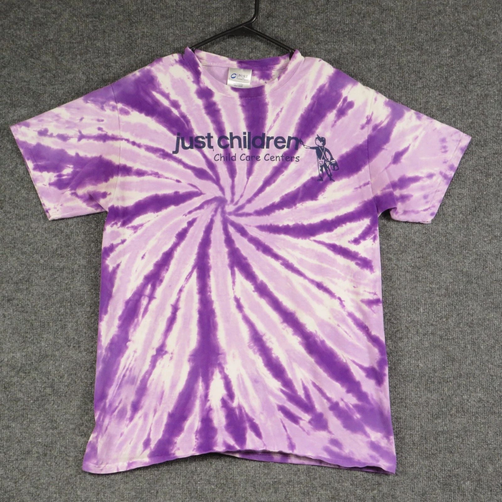 Port Authority Shirt Mens Medium Purple Short Sleeve Crew Neck Pullover T Shirt
