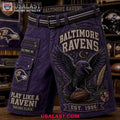 Baltimore Ravens Play Like A Raven Men Cargo Short