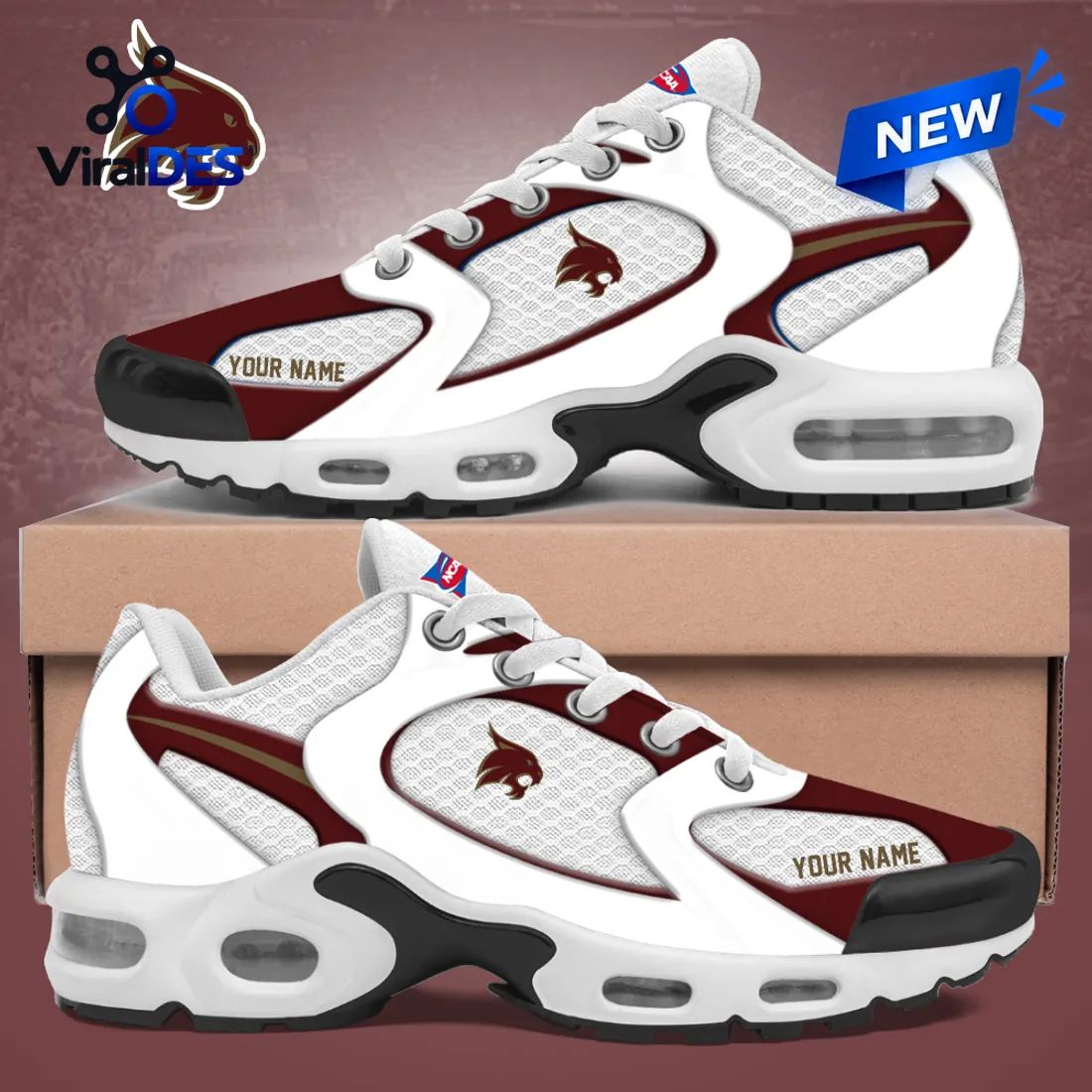 Texas State Bobcats Personalized Air Max Plus Sneakers