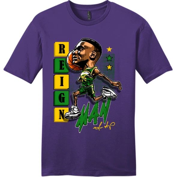 NEW STREETWEAR ON DEMAND TOON REIGN MAN Tee Shirt PURPLE SM-4XLARGE MADE IN USA