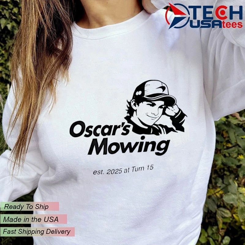 Oscar’s Mowing est 2025 at turn 15 shirt