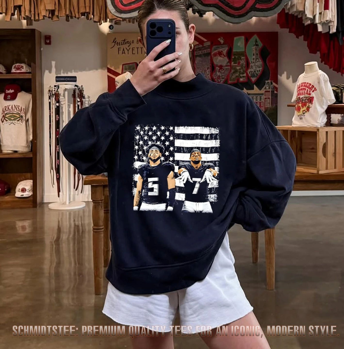 Bijan Robinson and Drake London Atlanta Falcons Album Flag shirt