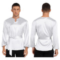 Men's Liturgical Praise Worship Dance Modern Satiny Pullover Tops Lyrical Dance