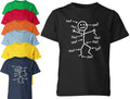 Funny Stick Figure 'Ow' T-Shirt Sarcastic Pain Humor Graphic Tee Unisex Kids Tee