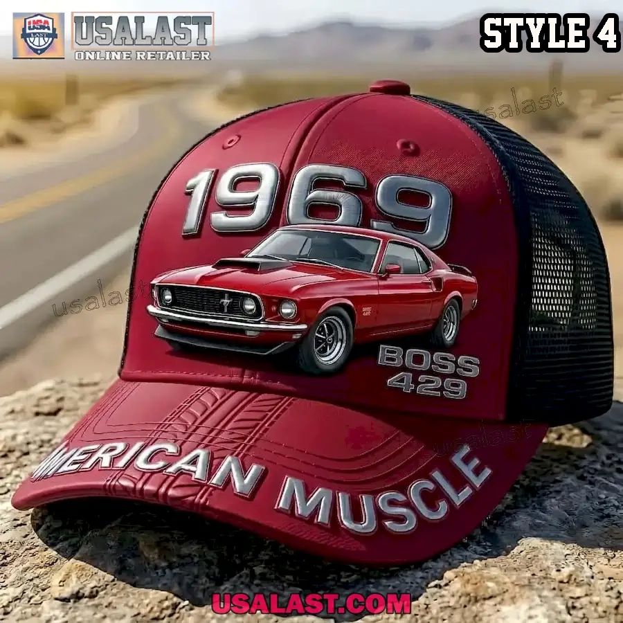 1969 Ford Mustang Boss 429 American Muscle Trucker Hat