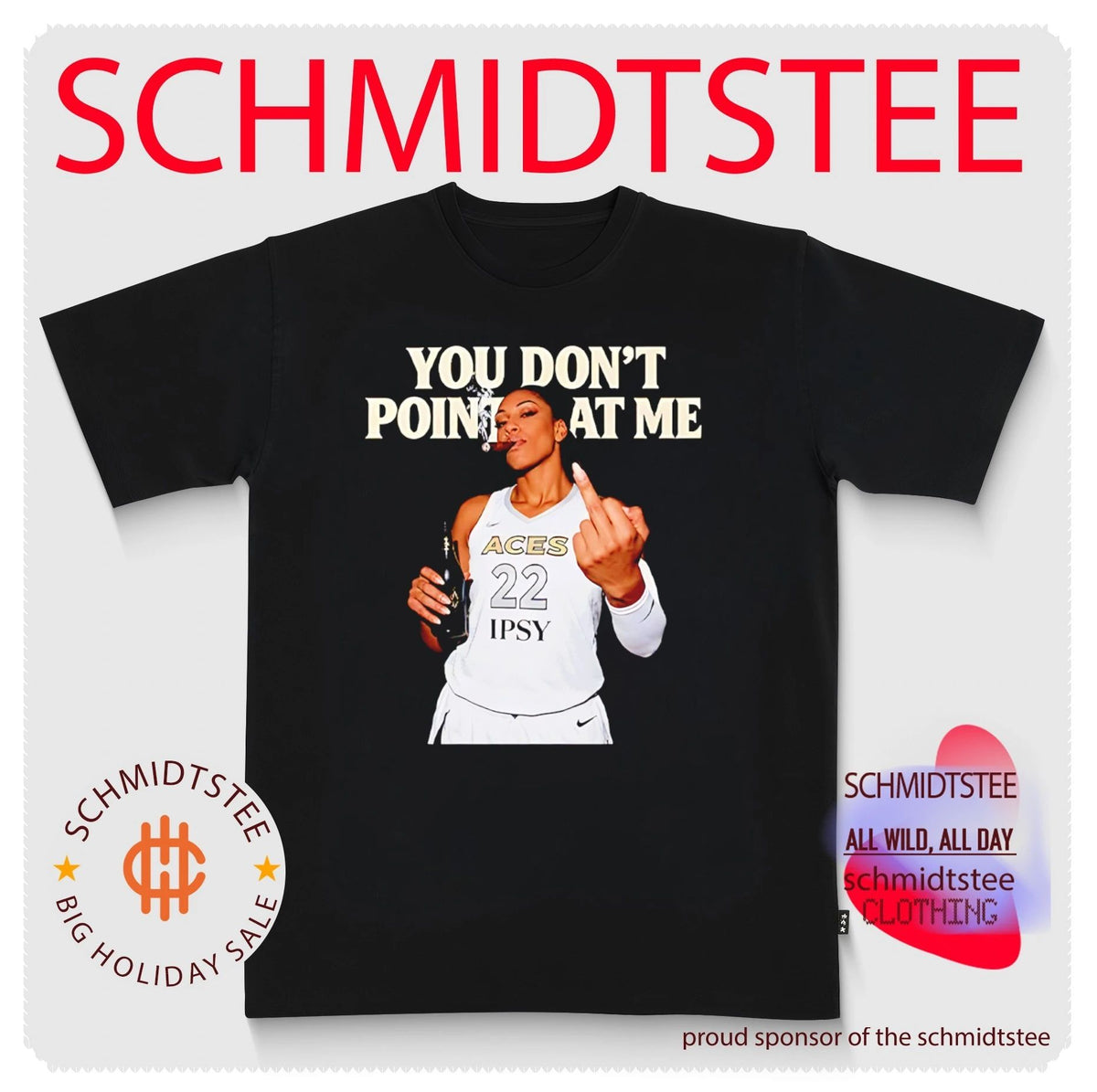A’ja Wilson Las Vegas Aces You Don’t Point At Me middle finger shirt