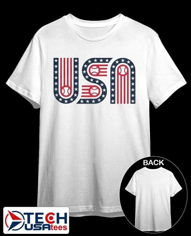 USA stars stripes and baseball shirt