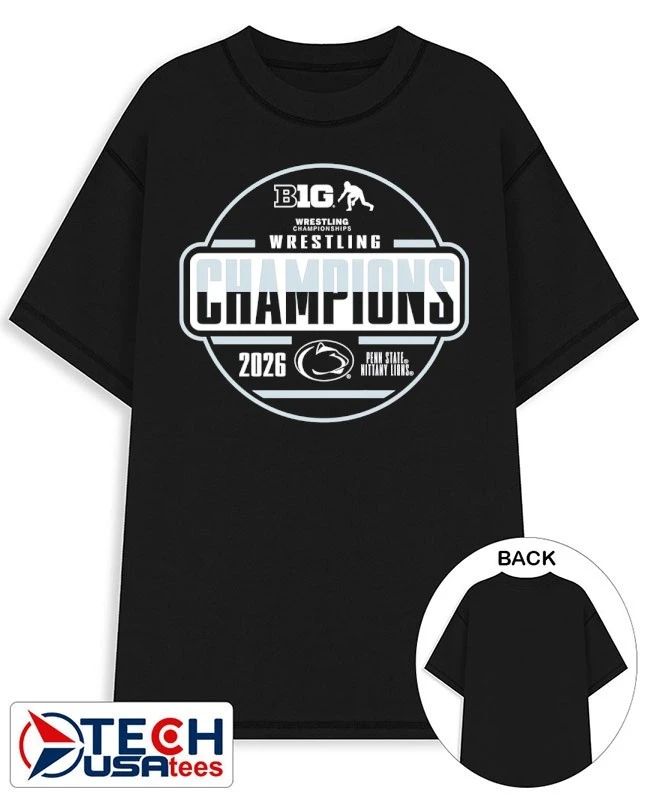 Penn State Nittany Lions 2026 Big Ten Men’s Wrestling Tournament Champions shirt