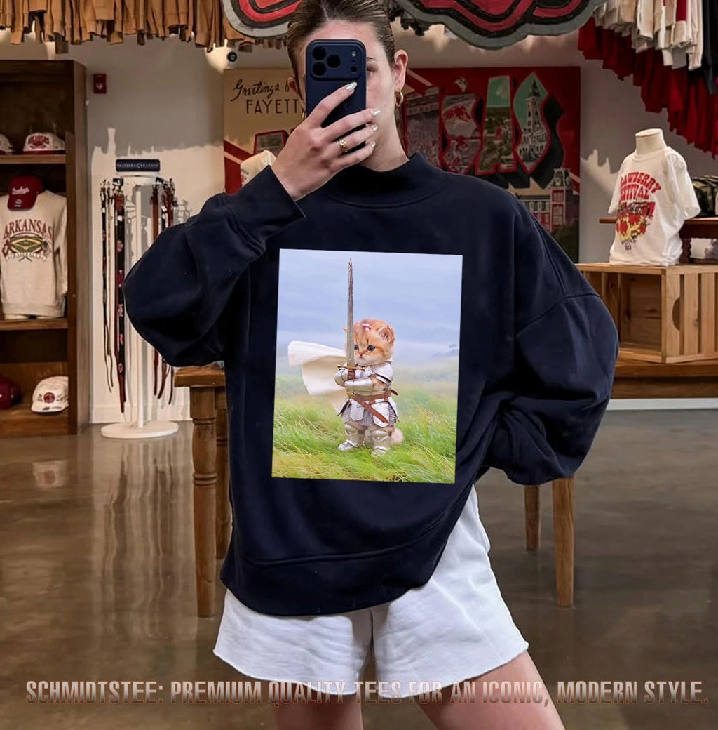 Medieval Cat Knight funny shirt