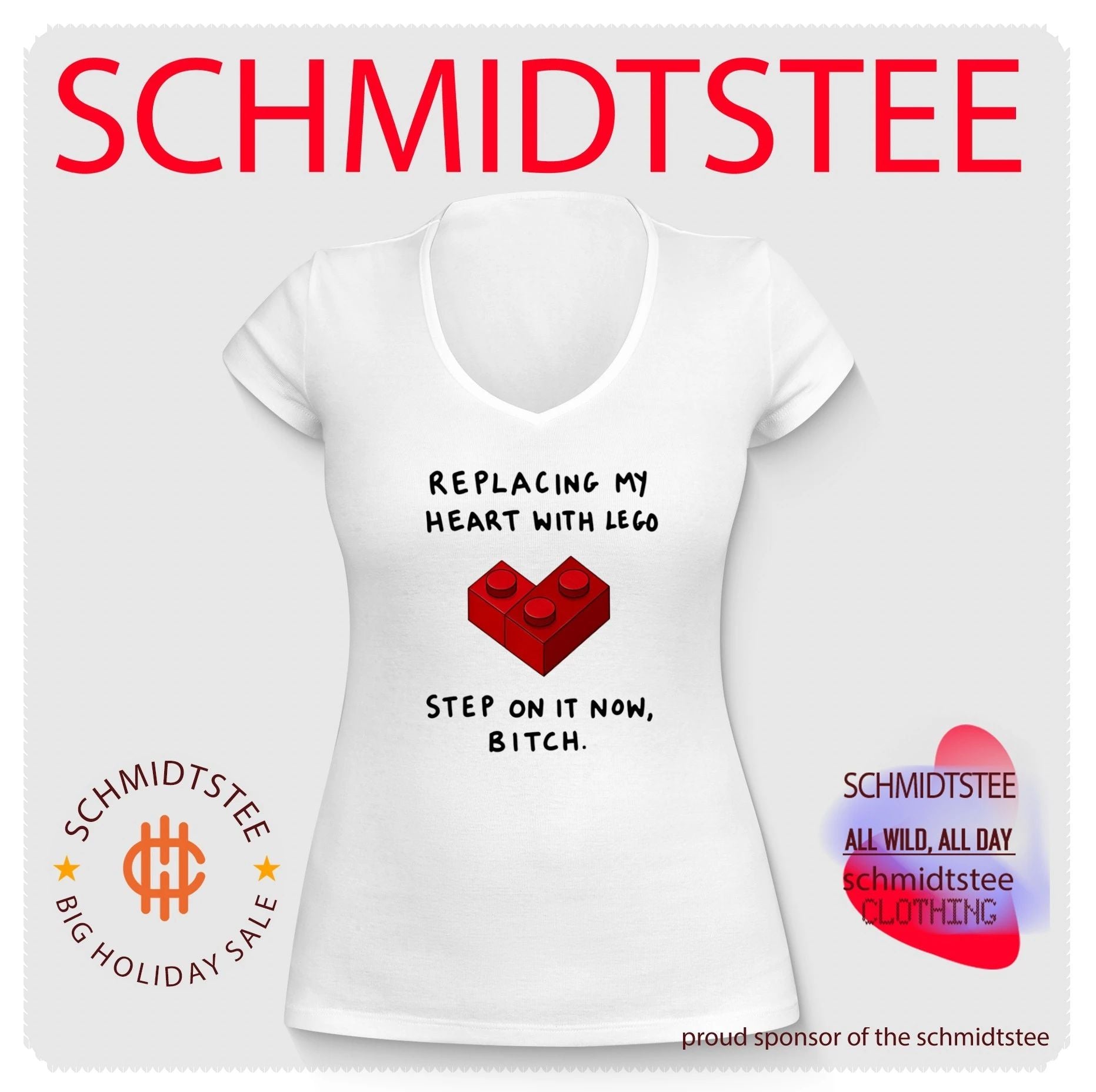 Replacing my heart with lego step on it now bitch shirt