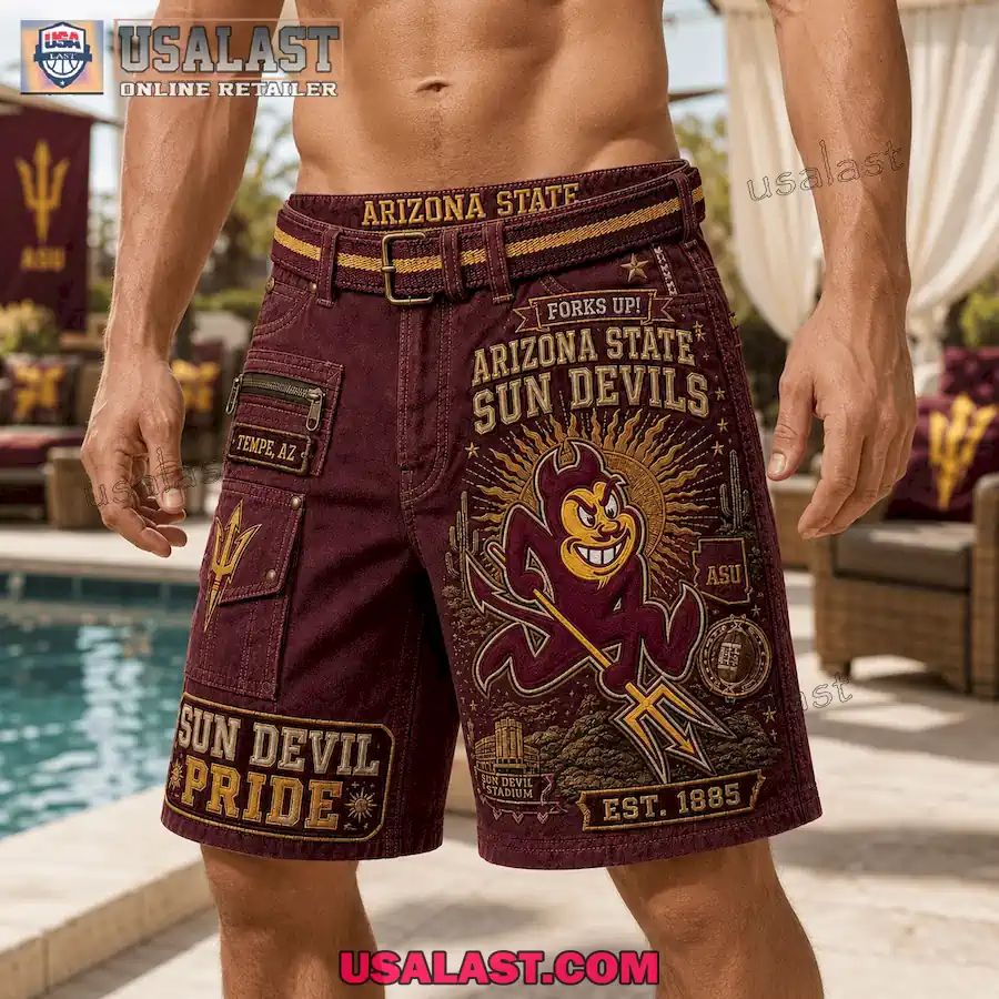 Arizona State Sun Devils Forks Up Men Cargo Short