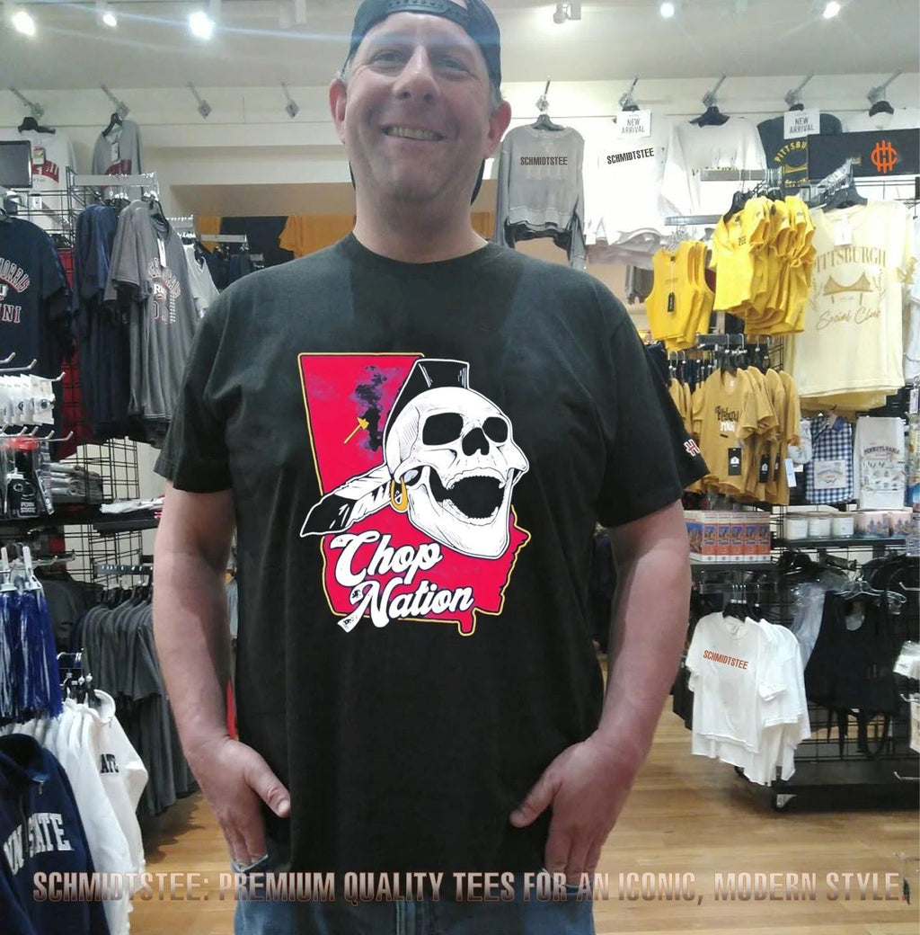 Atlanta Braves Chop Nation baseball skull shirt