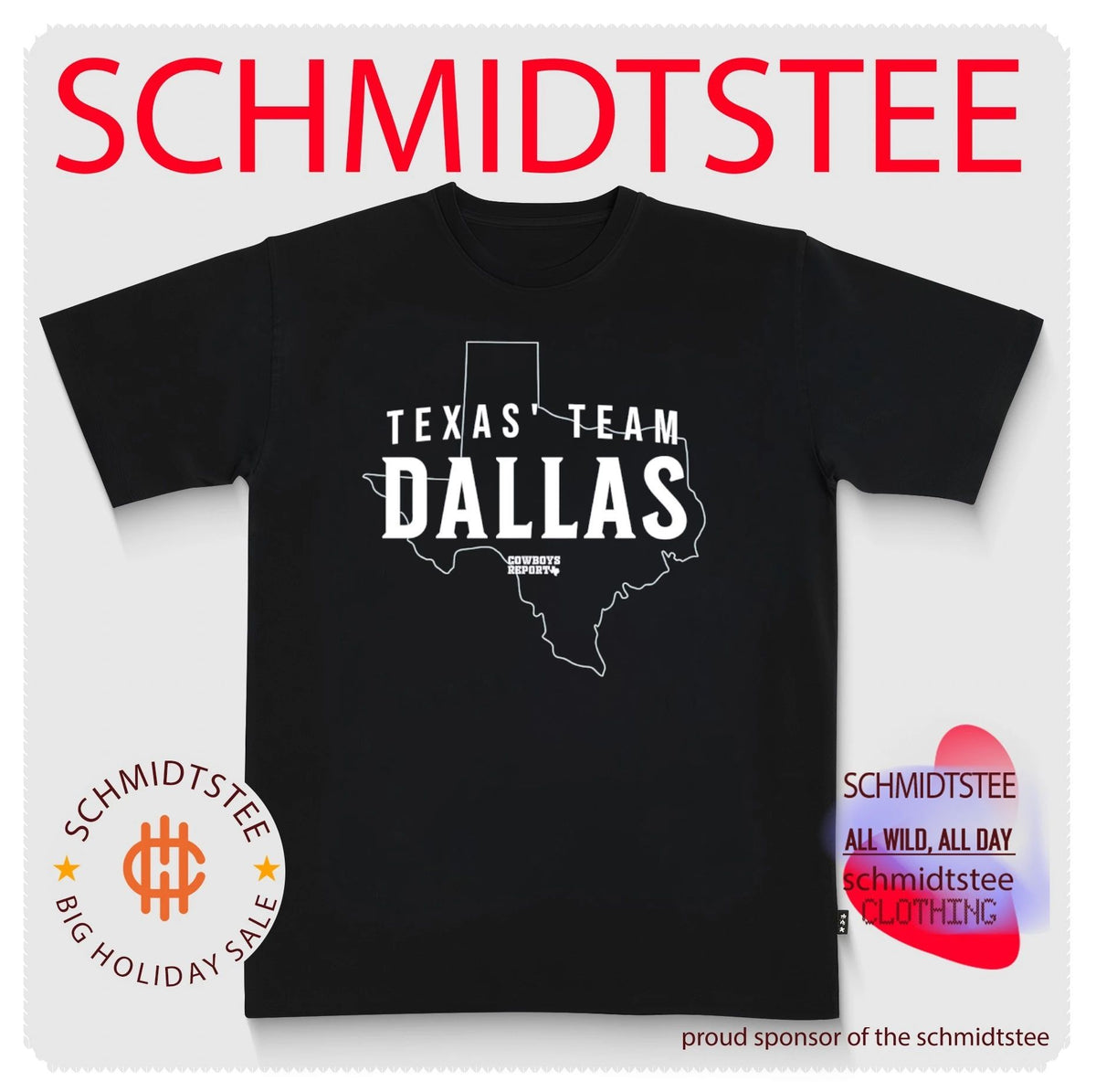 Texas’ Team Dallas Cowboys state shirt