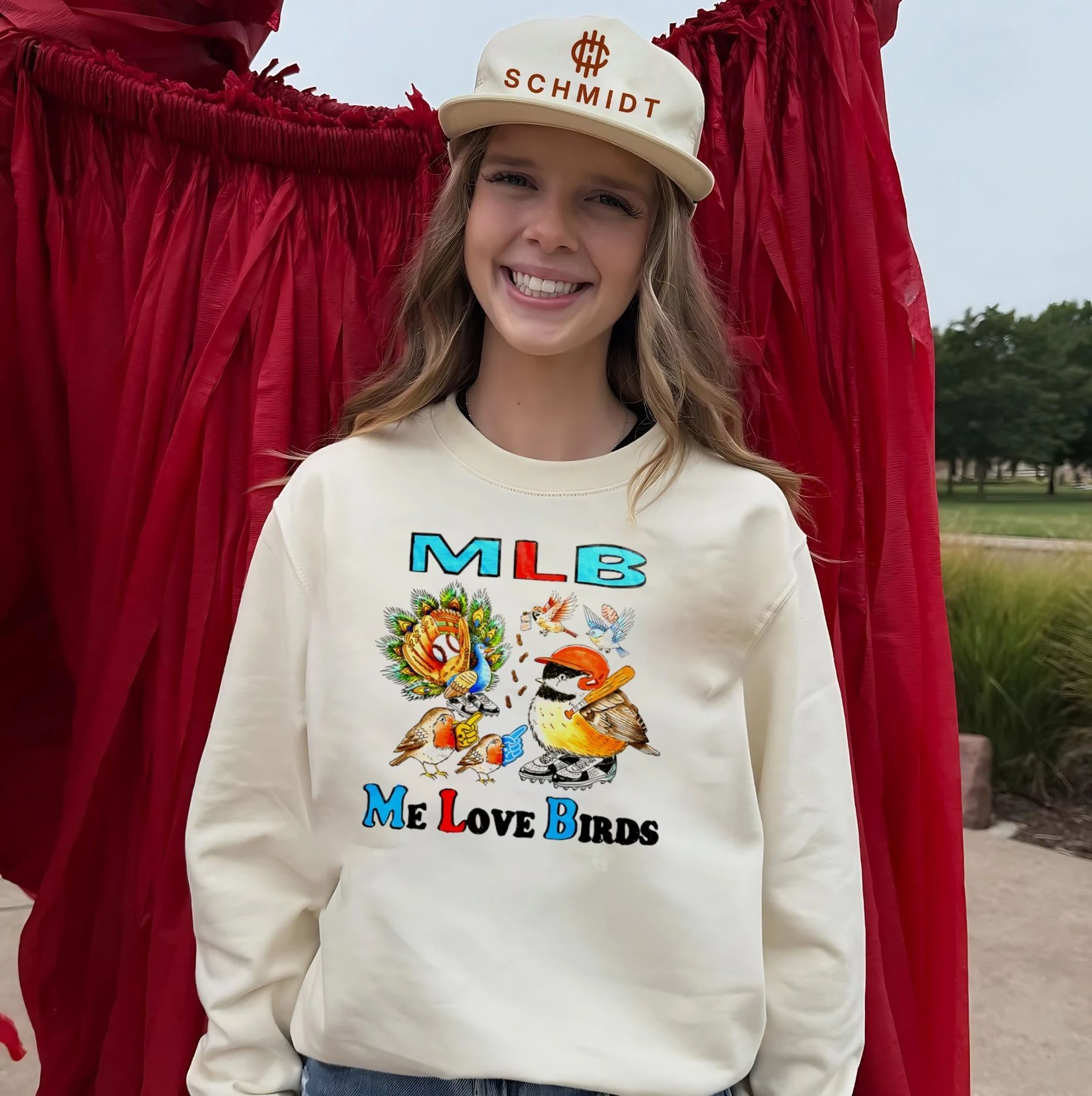 MLB me love birds baseball pun bird watching shirt