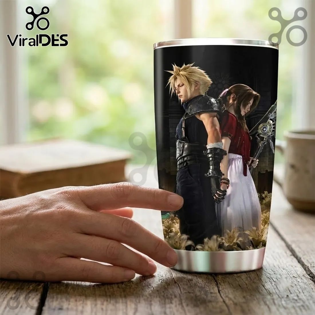 Final Fantasy VII Cloud and Aerith Tumbler