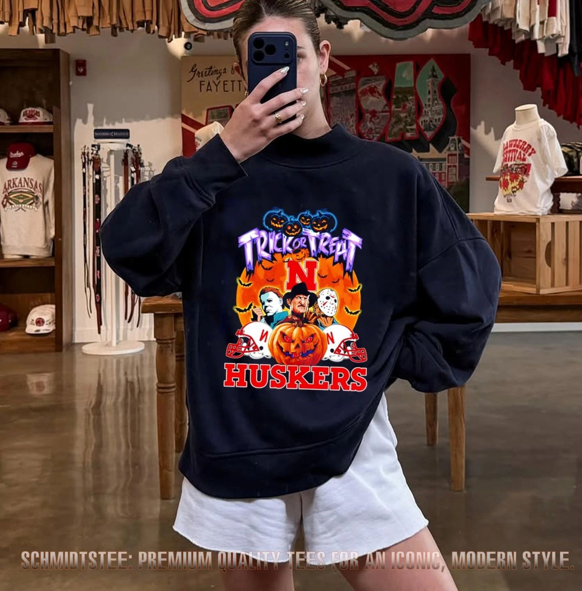 Nebraska Cornhuskers x Horror Characters Trick Or Treat Halloween 2026 shirt