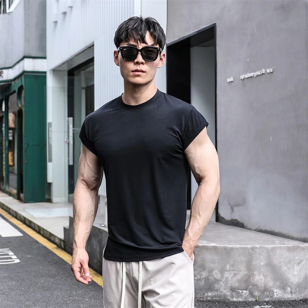 Men's Short Sleeve T-Shirt Classic Casual Slim Round Neck Shirts