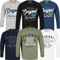 Men's Tokyo Laundry Crew Neck Long Sleeve T Shirt Jersey 100% Soft Cotton Top