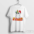 Classic Unicorn Santa Hat Gift Box Christmas White T Shirts