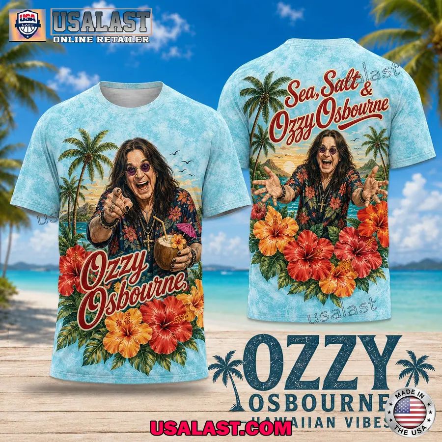 Ozzy Osbourne Sea Salt Tropical Vibes 3D T-Shirt