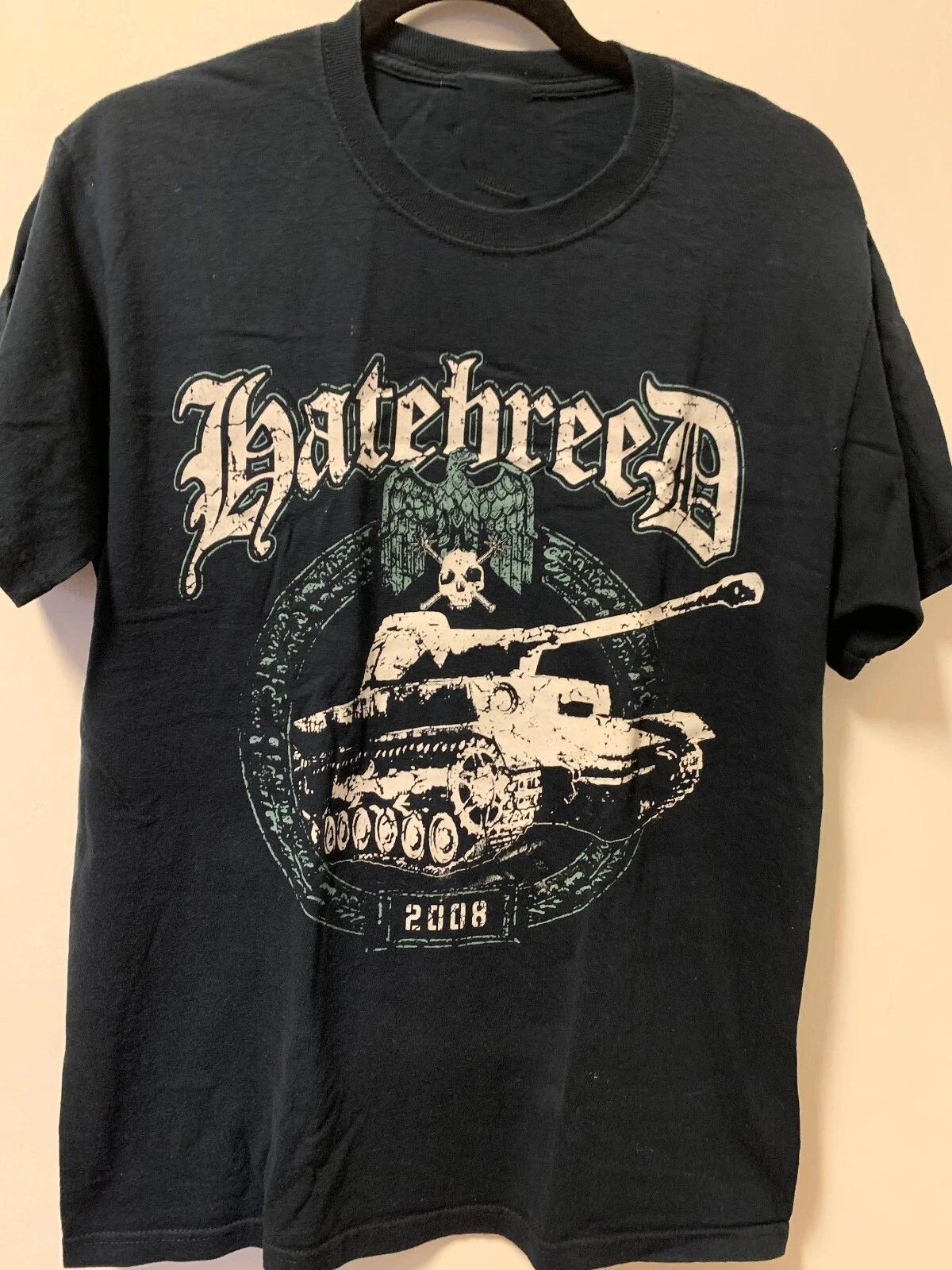 Vtg Hatebreed Band 2008 Music Tour Cotton Black Full Size Unisex Shirt