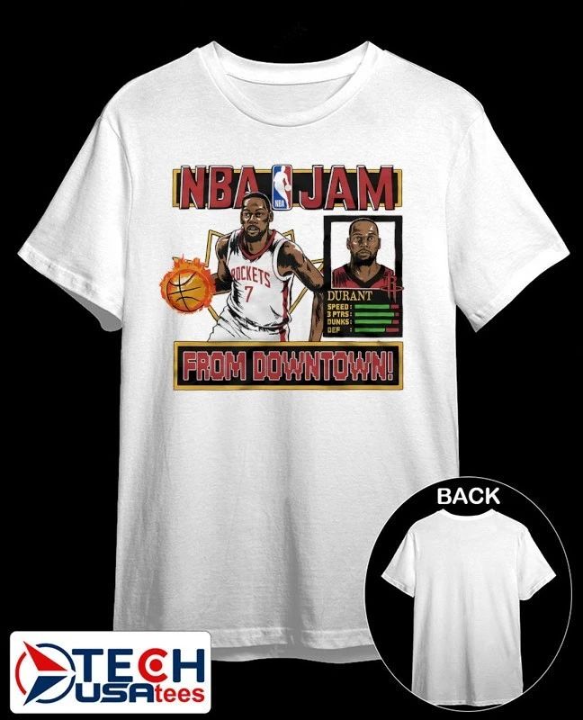 NBA Jam Houston Rockets Kevin Durant from downtown shirt