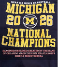 Michigan Wolverines 2026 NCAA D-1 Men’s Basketball National Champions shirt