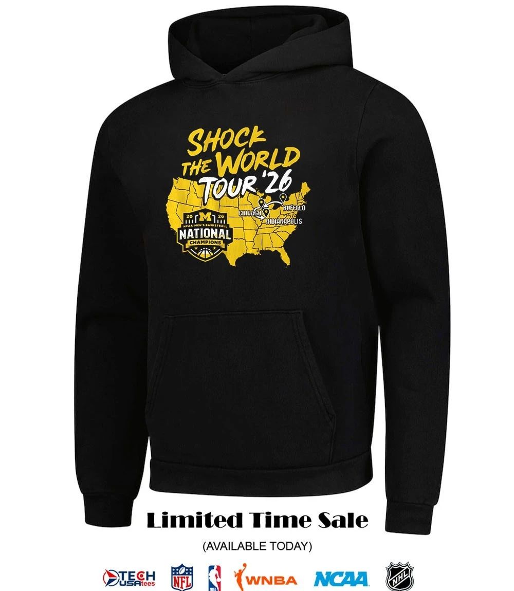 Shock the World Tour Michigan Wolverines 2026 National Champions shirt