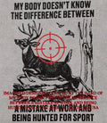 My body doesn’t know the difference between a mistake at work and being hunted for sport shirt