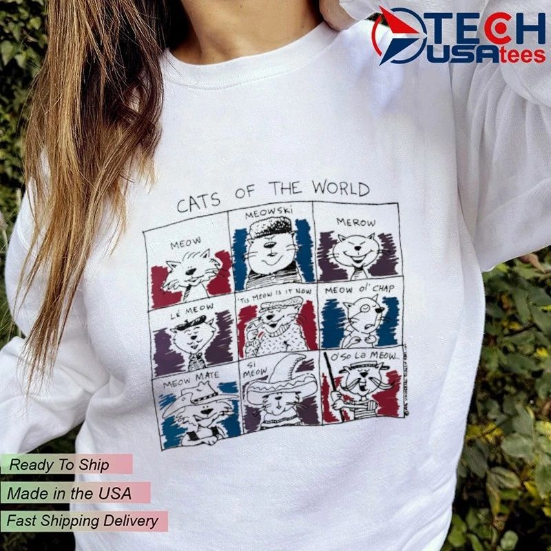 Cats of the World art shirt