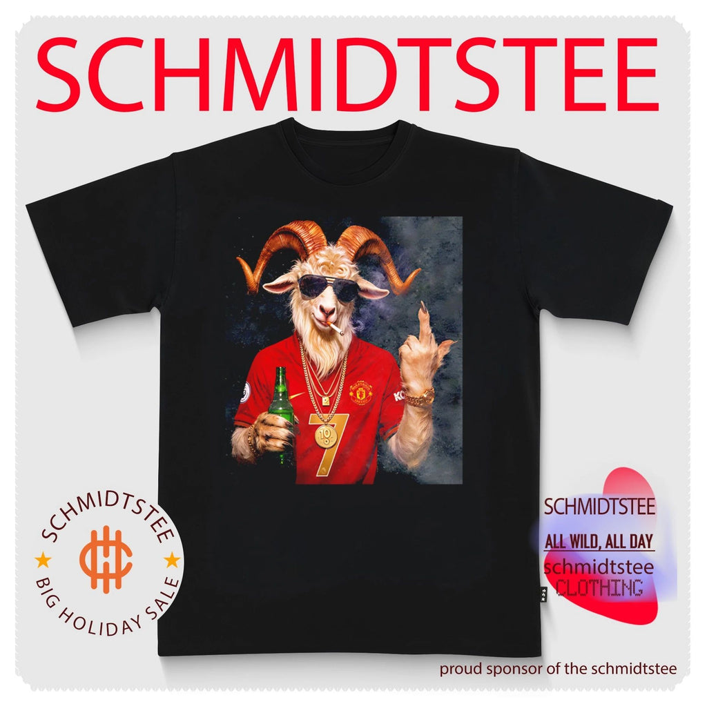 Manchester United number 7 the Goat that smoking with middle finger funny shirt