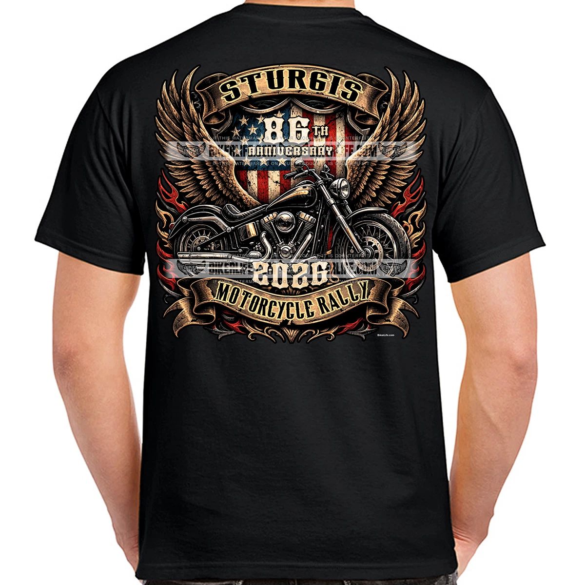 T-Shirt 2026 Sturgis Motorcycle Rally American Biker No Harley