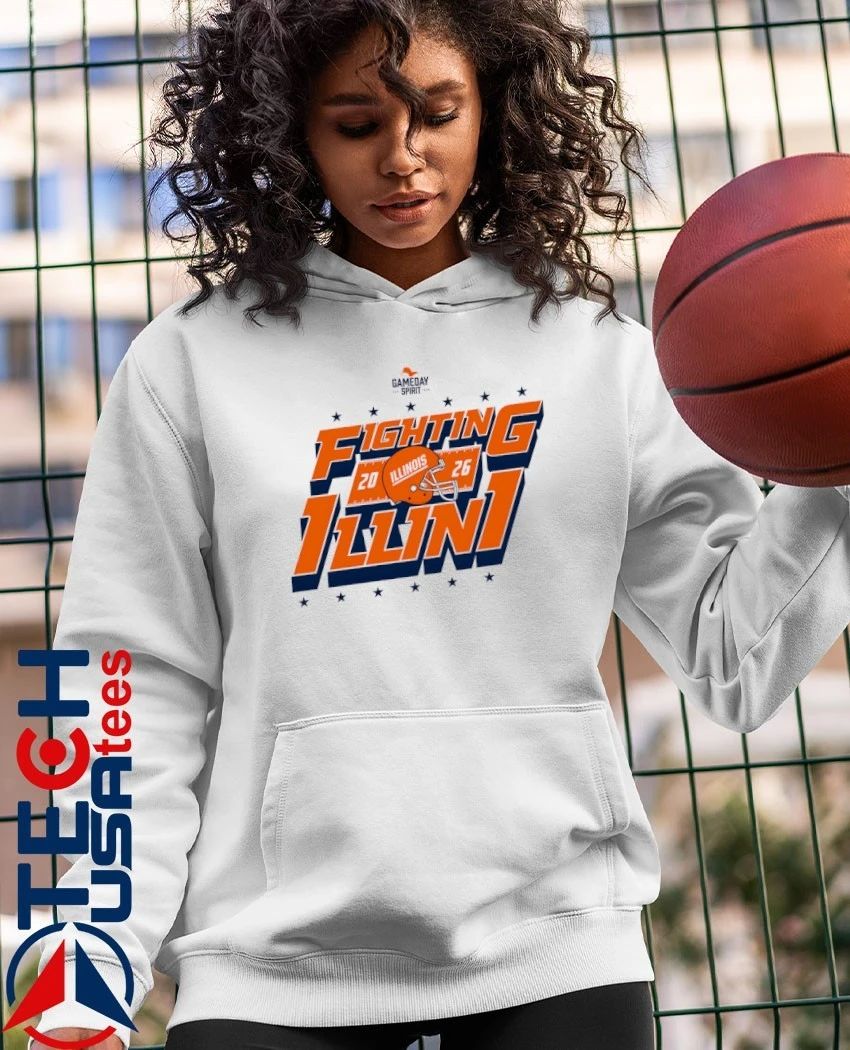 Gameday Spirit Illinois Fighting Illini Football helmet logo shirt