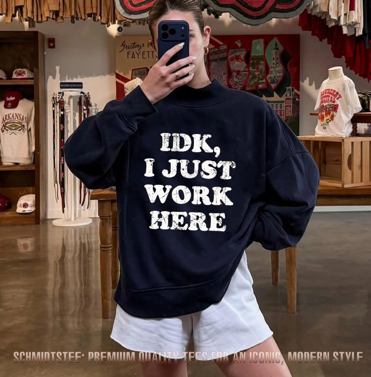 Idk I Just Work Here sarcastic employee shirt