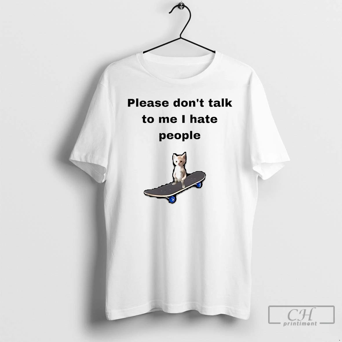 Classic Cat Please Dont Talk To Me I Hate People T Shirts