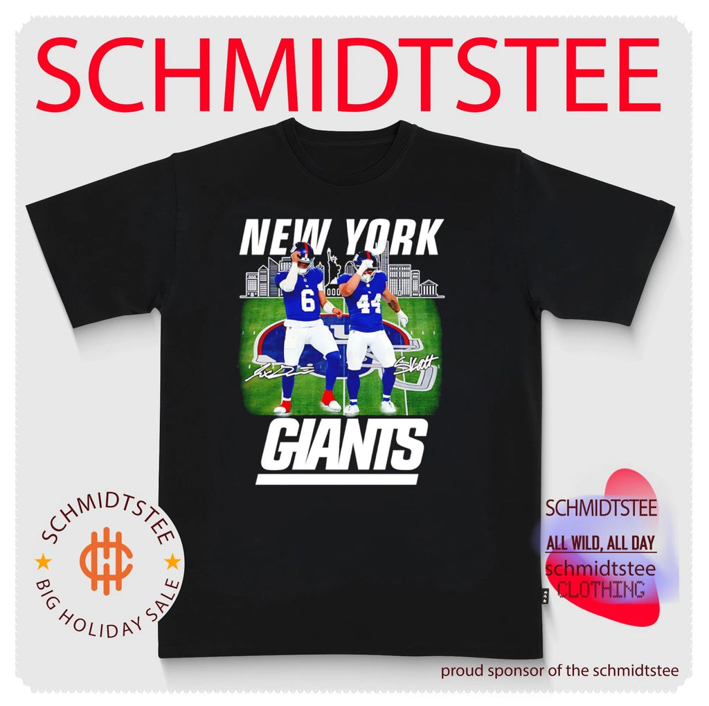Jaxson Dart And Cam Skattebo New York Giants signature stadium shirt