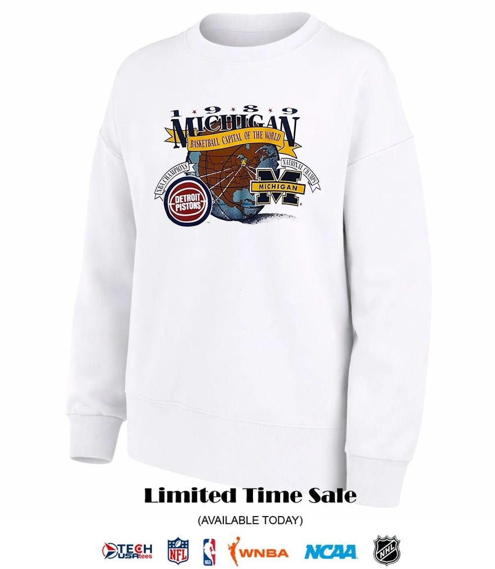 Michigan Basketball Capital of the World 1989 Detroit Pistons vs Michigan Wolverines shirt