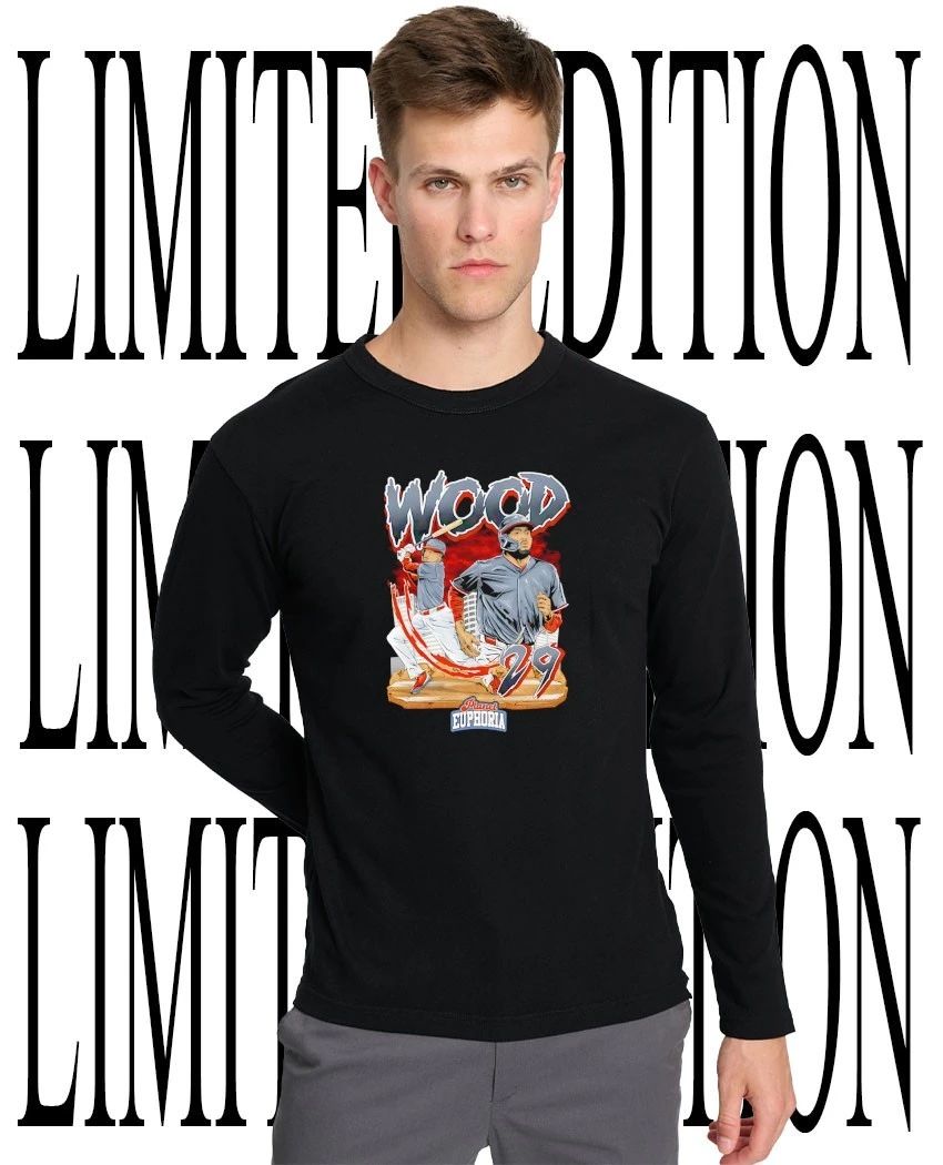 MLB Robert Wood 29 Los Angeles Angels Baseball caricature tee