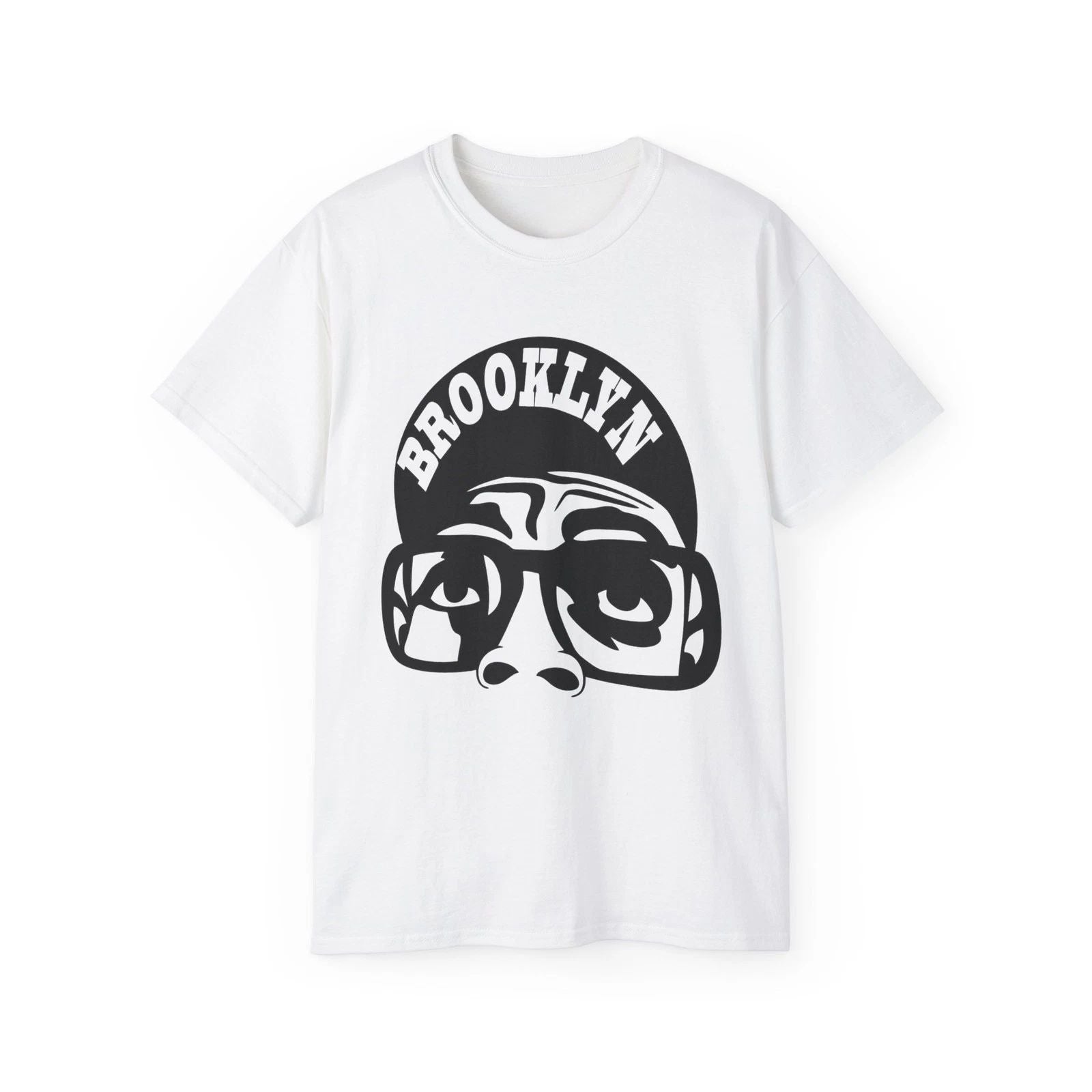 Brooklyn Face Graphic Tee | Retro Glasses Streetwear