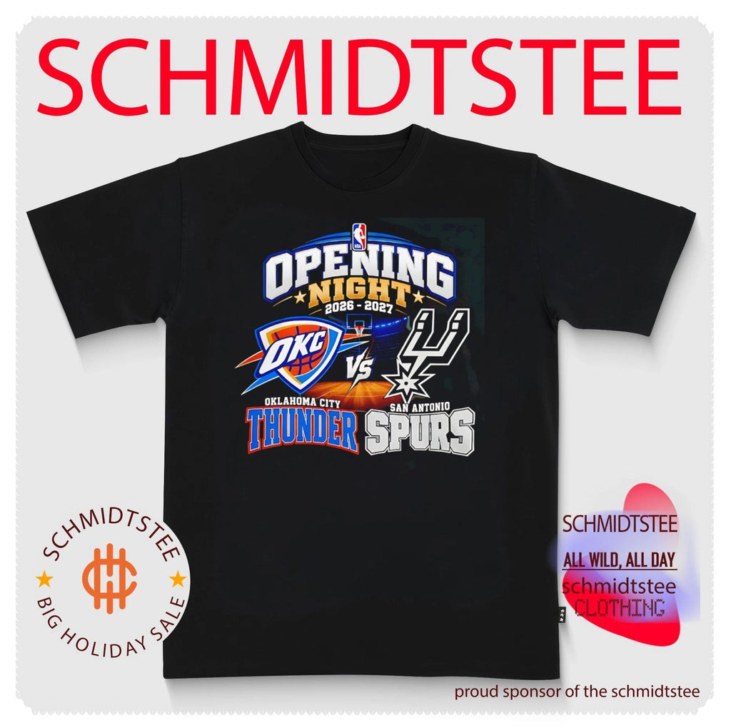 Oklahoma City Thunder vs San Antonio Spurs NBA Opening Night 2026-2027 matchup shirt