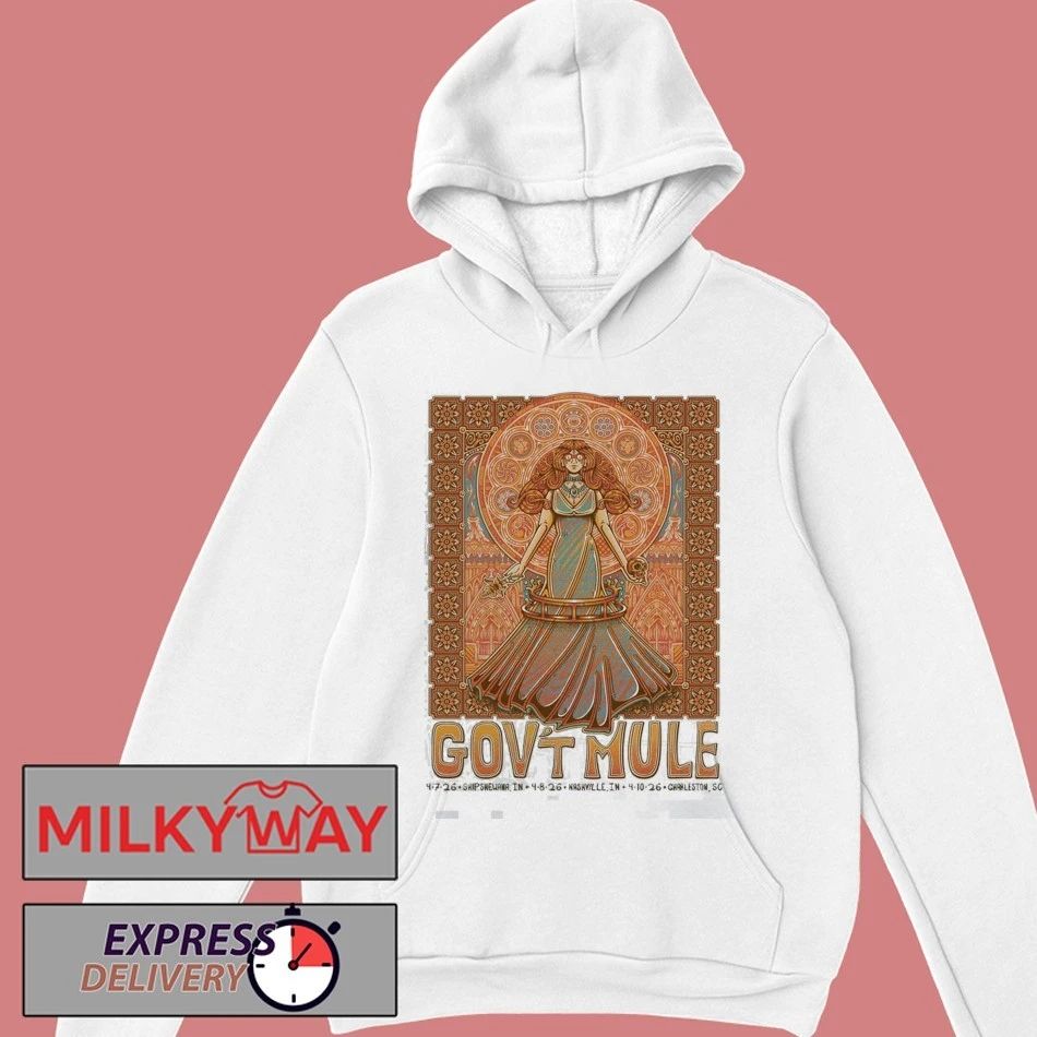Gov’t Mule Spring Tour 2026 Shipshewana Nashville Indianapolis And Charleston South Carolina Venue Poster On April 7 8 And 10 2026 T-Shirt