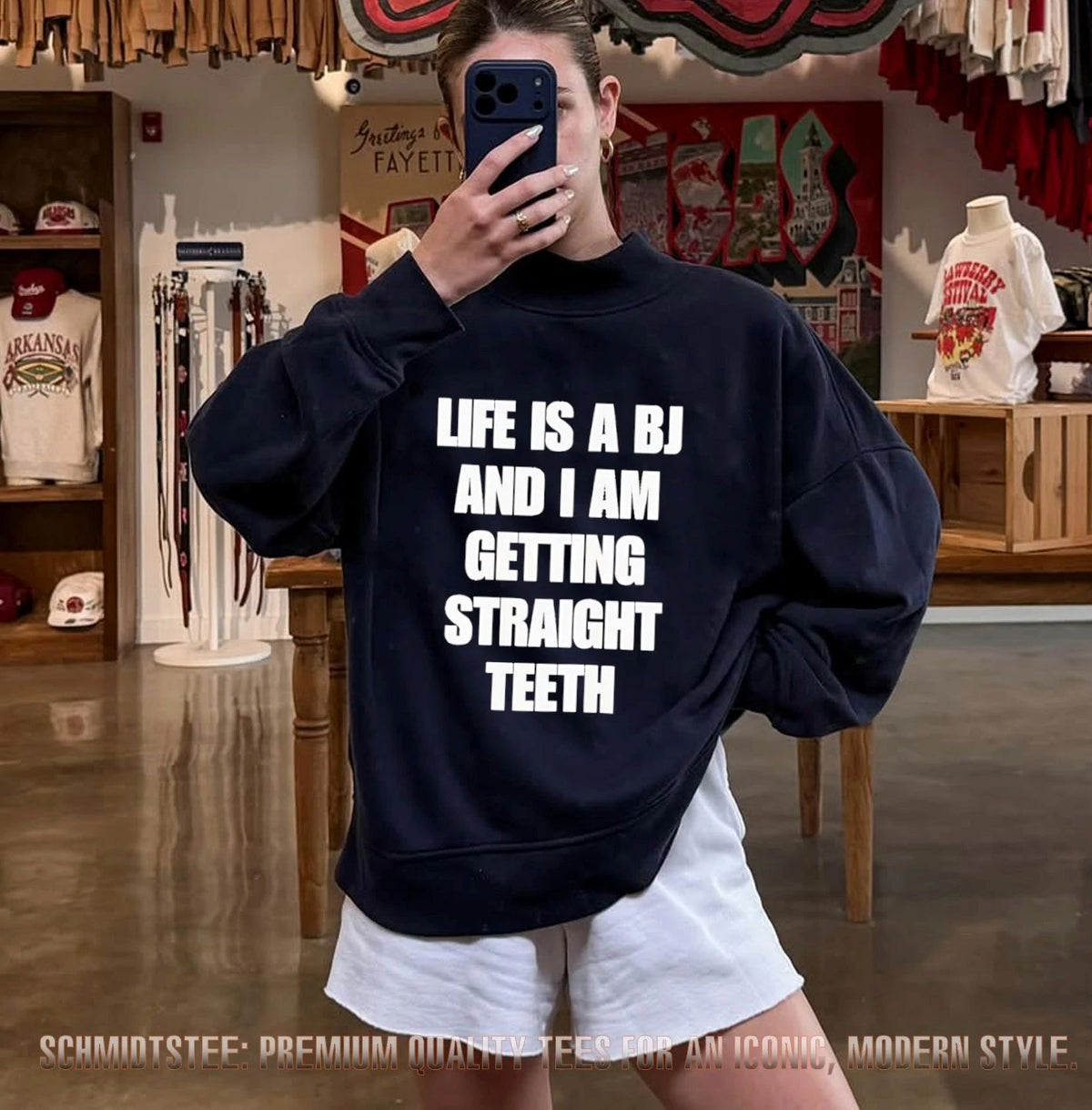 Life Is A BJ And I Am Getting Straight Teeth shirt