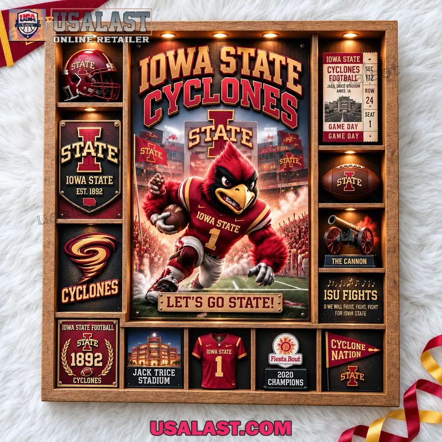 Iowa State Cyclones Custom Frame Light Box